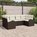 Set de canapele pentru grădină cu pernă 6 pcs Maro Rattan poli - WALTI WALTI