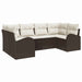 Set de canapele pentru grădină cu pernă 6 pcs Maro Rattan poli - WALTI WALTI