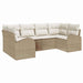 Set de canapele pentru grădină cu pernă 6 pcs Bej Rattan poli - WALTI WALTI