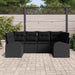 Set de canapele pentru grădină cu pernă 6 pcs Negru Rattan poli - WALTI WALTI