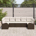 Set de canapele pentru grădină 7 pcs Maro și alb Rattan poli - WALTI WALTI