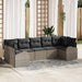 Set de canapele pentru grădină cu pernă 7 pcs Gri Rattan poli - WALTI WALTI