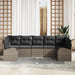 Set de canapele pentru grădină cu pernă 7 pcs Gri Rattan poli - WALTI WALTI