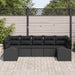 Set de canapele pentru grădină cu pernă 7 pcs Negru Rattan poli - WALTI WALTI