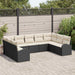 Set de canapele pentru grădină 9 pcs Negru, alb Rattan poli - WALTI WALTI
