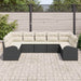 Set de canapele pentru grădină 9 pcs Negru, alb Rattan poli - WALTI WALTI