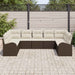 Set de canapele pentru grădină 9 pcs Maro și alb Rattan poli - WALTI WALTI