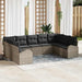 Set de canapele pentru grădină cu pernă 9 pcs Gri Rattan poli - WALTI WALTI