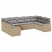 Set de canapele pentru grădină cu pernă 9 pcs Bej, gri deschis - WALTI WALTI