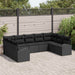 Set de canapele pentru grădină cu pernă 9 pcs Negru Rattan poli - WALTI WALTI
