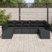 Set de canapele pentru grădină cu pernă 9 pcs Negru Rattan poli - WALTI WALTI