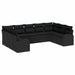 Set de canapele pentru grădină cu pernă 9 pcs Negru Rattan poli - WALTI WALTI