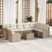 Set de canapele pentru grădină 10 pcs Bej, alb Rattan poli - WALTI WALTI
