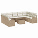 Set de canapele pentru grădină 10 pcs Bej, alb Rattan poli - WALTI WALTI