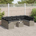 Set de canapele pentru grădină 10 pcs Gri deschis Rattan poli - WALTI WALTI