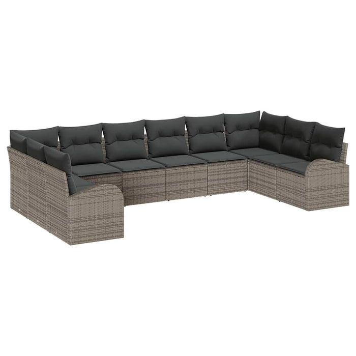 Set de canapele pentru grădină cu pernă 10 pcs Gri - WALTI WALTI