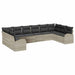 Set de canapele pentru grădină cu pernă 10 pcs Gri deschis - WALTI WALTI