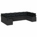 Set de canapele pentru grădină cu pernă 10 pcs Negru - WALTI WALTI