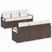 Set de canapele pentru grădină 7 pcs Maro, Crem 55 x 55 x 37 cm - WALTI WALTI