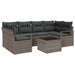 Set de canapele pentru grădină cu pernă cu depozitare 7 pcs Gri - WALTI WALTI