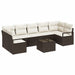 Set de canapele pentru grădină 8 pcs Maro, Crem 55 x 55 x 37 cm - WALTI WALTI
