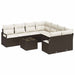 Set de canapele pentru grădină 9 pcs Maro, Crem 55 x 55 x 37 cm - WALTI WALTI