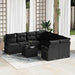 Set de canapele pentru grădină 9 pcs Negru 55 x 55 x 37 cm - WALTI WALTI
