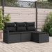 Set de canapele pentru grădină cu pernă 4 pcs Negru - WALTI WALTI