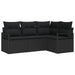 Set de canapele pentru grădină cu pernă 4 pcs Negru - WALTI WALTI