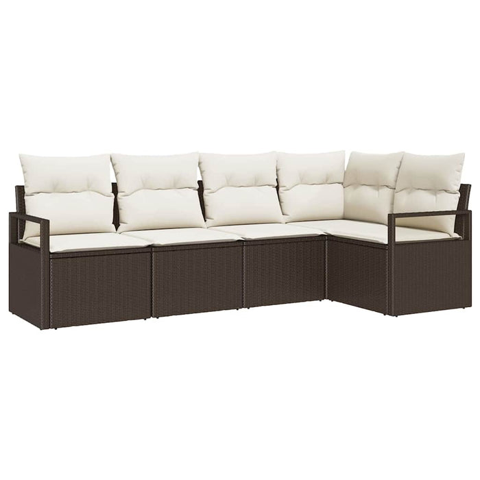 Set de canapele pentru grădină cu pernă 5 pcs Maro, Crem - WALTI WALTI