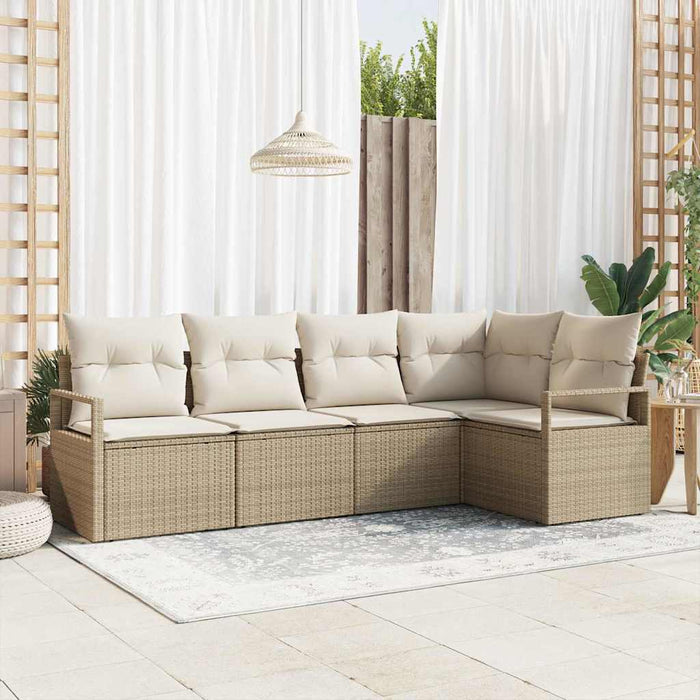 Set de canapele pentru grădină cu pernă 5 pcs Bej, crem - WALTI WALTI