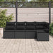 Set de canapele pentru grădină cu pernă 5 pcs Negru - WALTI WALTI