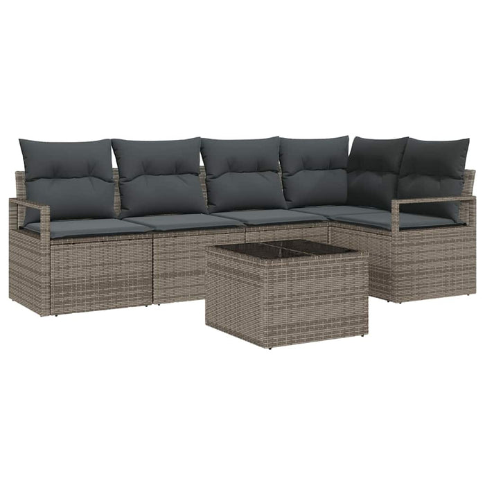 Set de canapele pentru grădină cu pernă 6 pcs Gri deschis - WALTI WALTI