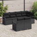 Set de canapele pentru grădină cu pernă 7 pcs Negru - WALTI WALTI