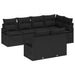 Set de canapele pentru grădină cu pernă 7 pcs Negru - WALTI WALTI