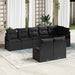 Set de canapele pentru grădină cu pernă 8 pcs Negru - WALTI WALTI