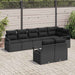 Set de canapele pentru grădină cu pernă 8 pcs Negru - WALTI WALTI