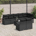 Set de canapele pentru grădină cu pernă 9 pcs Negru - WALTI WALTI