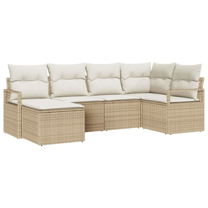 Set de canapele pentru grădină cu pernă 6 pcs Bej, crem - WALTI WALTI