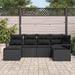 Set de canapele pentru grădină cu pernă 6 pcs Negru - WALTI WALTI