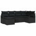 Set de canapele pentru grădină cu pernă 6 pcs Negru - WALTI WALTI