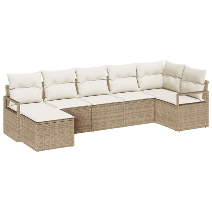 Set de canapele pentru grădină cu pernă 7 pcs Bej, crem - WALTI WALTI