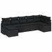 Set de canapele pentru grădină cu pernă 7 pcs Negru - WALTI WALTI