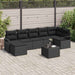 Set de canapele pentru grădină cu pernă 8 pcs Negru - WALTI WALTI