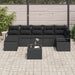 Set de canapele pentru grădină cu pernă 8 pcs Negru - WALTI WALTI