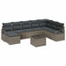 Set de canapele pentru grădină cu pernă 9 pcs Gri deschis - WALTI WALTI