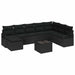 Set de canapele pentru grădină cu pernă 9 pcs Negru - WALTI WALTI