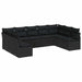 Set de canapele pentru grădină cu pernă 9 pcs Negru - WALTI WALTI