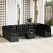 Set de canapele pentru grădină cu pernă 11 pcs Negru - WALTI WALTI