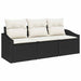 Set de canapele pentru grădină cu pernă 3 pcs Negru, Crem - WALTI WALTI